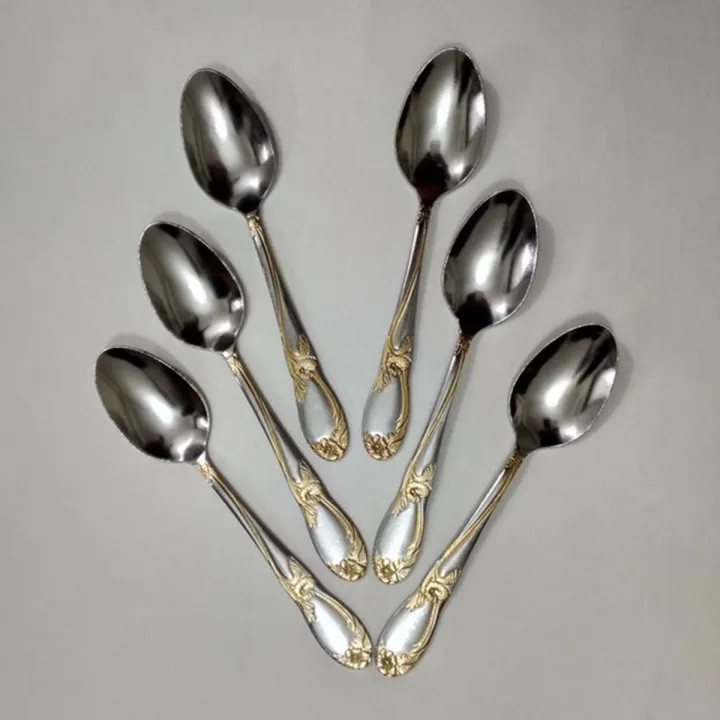 The%206-Piece%20Stainless%20Steel%20Spoon%20Set,%20Featuring%20Multi-Design%20Options,%20Offers%20Durability%20And%20Functionality%20For%20Various%20Culinary%20Tasks%20-%20Image%202