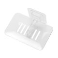 Creative Punch-free Wall Paste Crystal Soap Box Bathroom Suction Soap Rack Drain Soap Box.