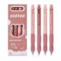 4 Pack Brown Bear Erasable Gel Pens, 0.5mm Blue/Blue Soft Grip Signature Pens for Cute Girl Students Office School Gifts.