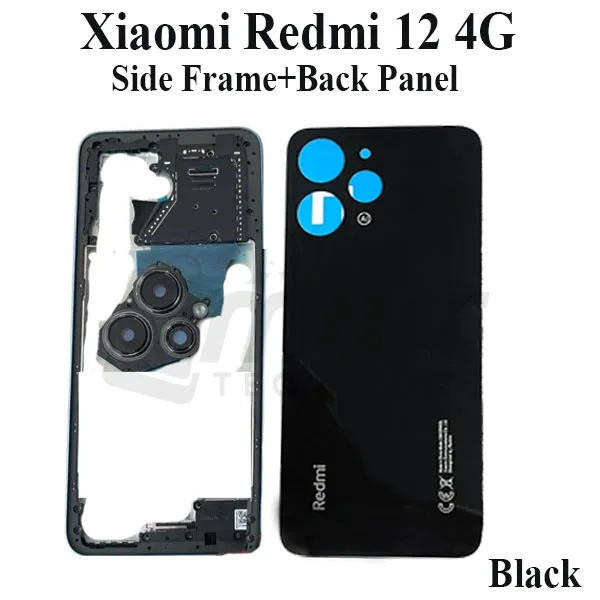 For%20Xiaomi%20Redmi%2012%204G%20Side%20Frame%20+%20Back%20Panel%20Housing%20+%20Camera%20Glass%20Back%20shell%20Replacement%20Spare%20Parts%20-%20Image%204