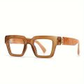 Marble Vein Square Frame Clear Lens Glasses Minimalist Fashion Computer Glasses Spectacles For Women Men. 