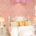 Wall Sticker Easy to Peel White Brick Textured Wall Tile Shaped Sticker. 