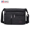 Men's Canvas Shoulder Bag Korean Style Large-Capacity Crossbody Bag Outdoor Leisure Travel Backpack Washable Backpack.