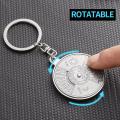 Mini Perpetual Calendar Keychain Ring Unique Metal 50 Years Calendar Keyring Key Chain.