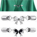 Fashion Bow Cardigan Sweater Blouse Pin Shawl Brooch Clips Duck Scarf Clasps ANLAN. 