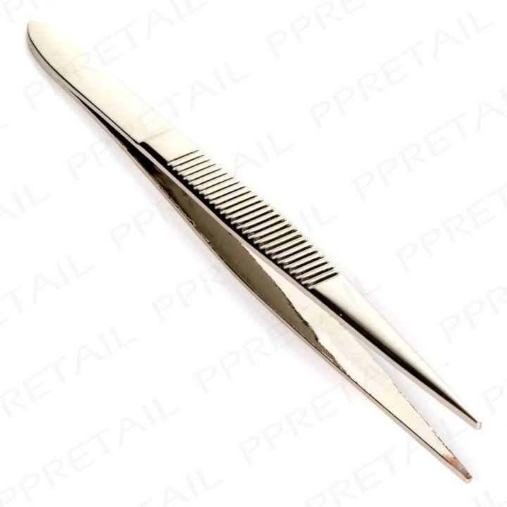 9cm Length Stainless Steel Sharp Pointed Tweezer - chimta