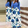 Women%20O%20Neck%20Long%20Short%20Sleeve%20Floral%20Print%20Large%20Hem%20Waist%20Tight%20Maxi%20Dress%20-%20Image%207
