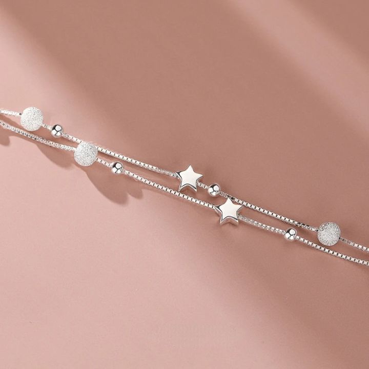 925%20sterling%20silver%20Beautiful%20stars%20Bracelets%20for%20women%20korean%20fashion%20designer%20party%20Wedding%20Jewelry%20Holiday%20gifts%20-%20Image%204