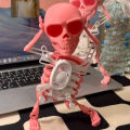 3D Printing Dancing Pink Skull Skeleton Amazing 3D Printed Dancing Skeleton Toy Mystic. 