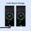 Micro USB Cable 2.4A Fast Charger USB Cord 90 Degree Elbow Nylon Braided Data Cable for Samsung Sony Xiaomi Huawei Android Phone.