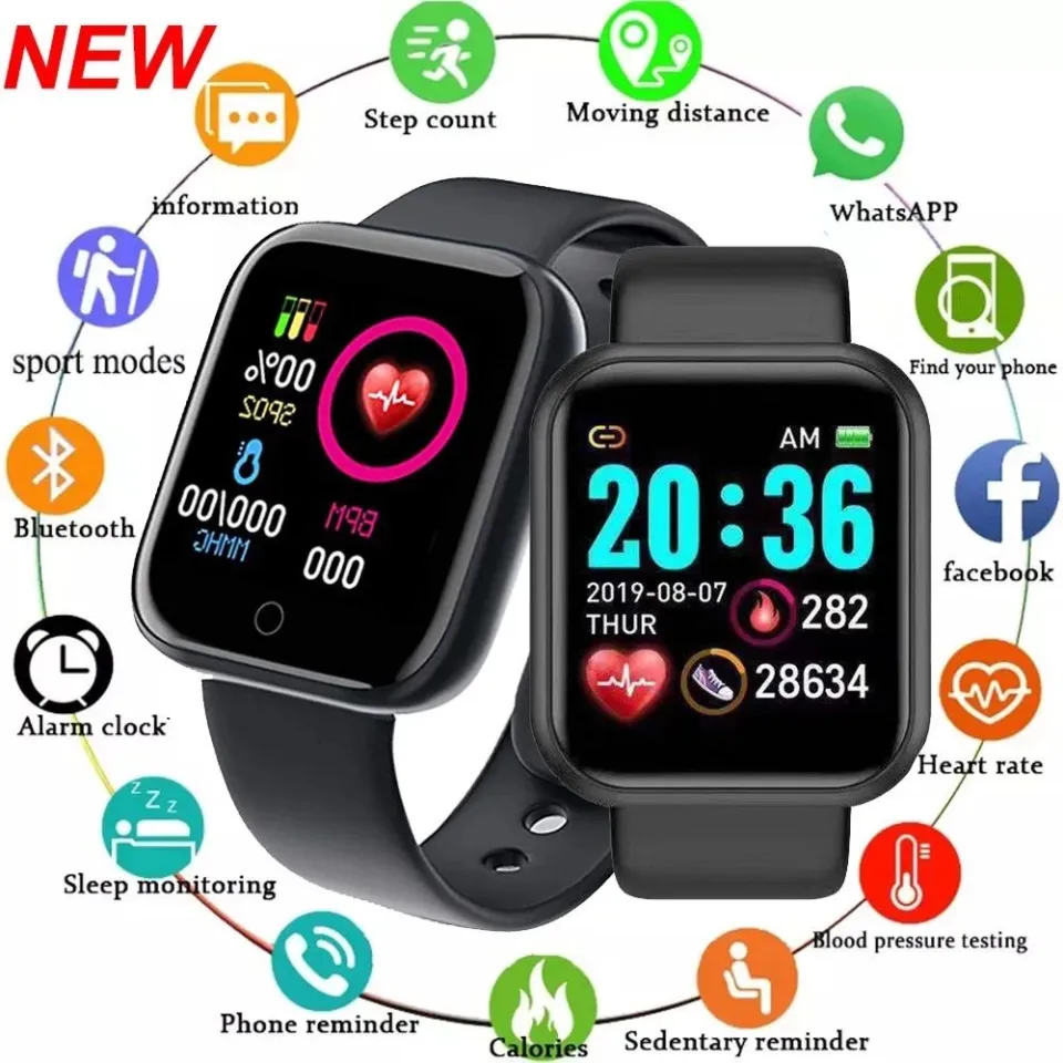 D20 Pro Bluetooth Smart Watch Men Women Y68 Blood Pressure Heart Rate  Monitor Sport Smartwatch Fitness Tracker - Smart Watch | Daraz.com.bd