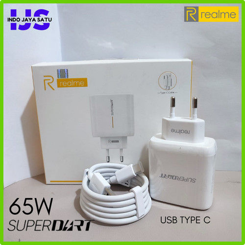 Realme 65W Superdart Gan Charger Adapter With Type C Cable - Charger