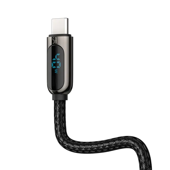 Baseus%20Digital%20Display%2040W%205A%20Fast%20Charging%20Type-C%20Cable%20-%201%20Meter%20-%20Image%202