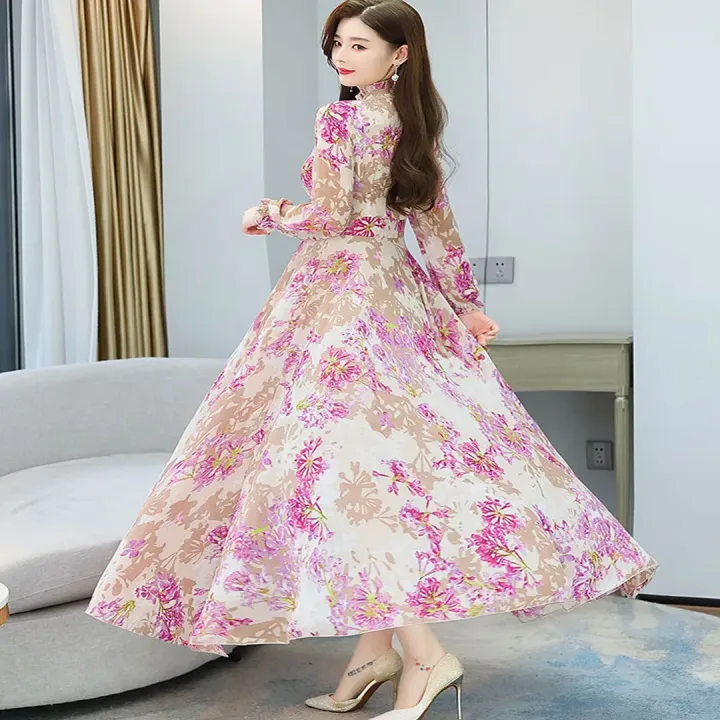 Attractive%203D%20Digital%20Print%20Long%20Party%20Gown%20Dress%20%E2%80%93%20Stylish%20One-Piece%20Kurti%20for%20Women%20(Free%20Size)%20-%20Image%203