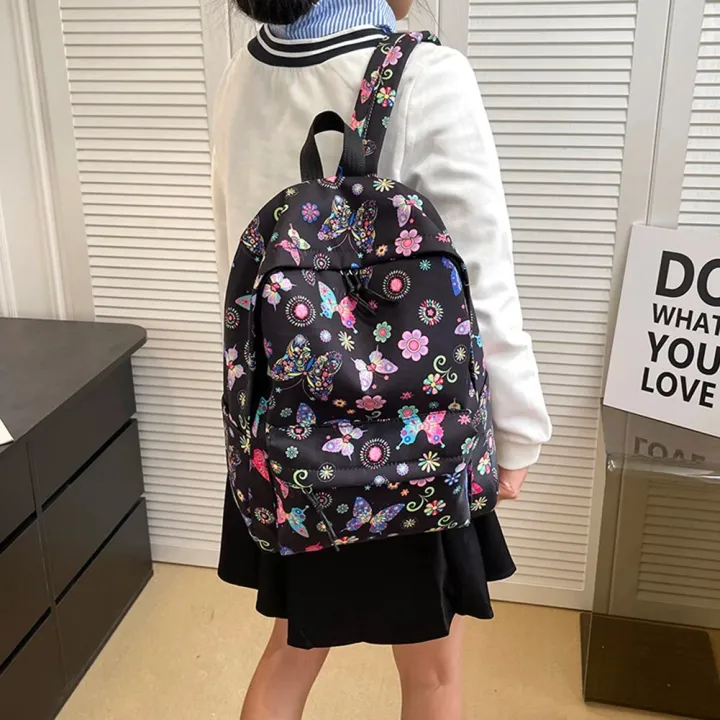 Teenager%20Sports%20Knapsack%20Nylon%20Large%20Capacity%20Cute%20Student%20School%20Bag%20Butterflies%20Floral%20Print%20New%20Fashion%20Girls%20Backpack%20-%20Image%202