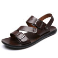 Sandals, men's leather, casual trend, beach shoes, men's sandals, one shoe, dual-purpose men's sandals, one piece in stock. 
