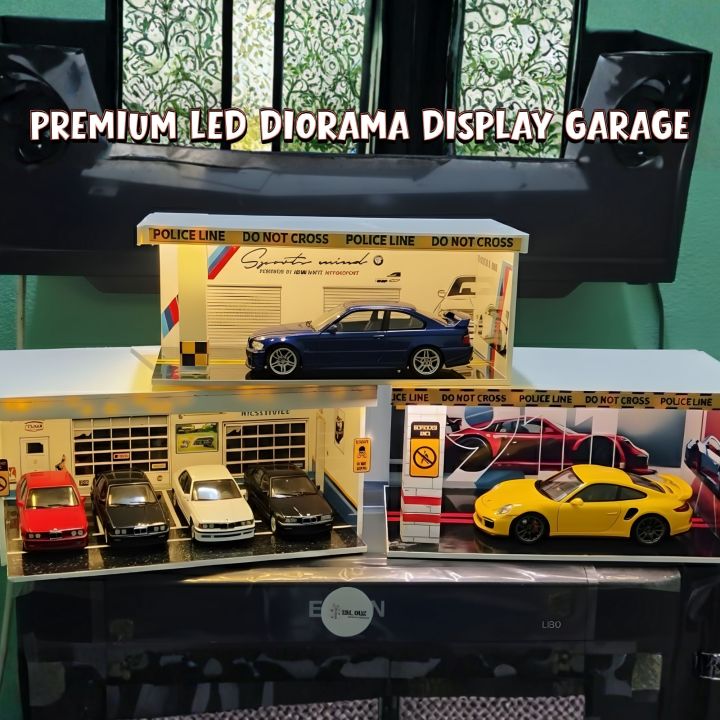 LED Diorama Display Garage Box – Premium Car Showcase Background (Car Not Included)