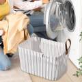 Laundry Basket Portable with Handle Trendy Utility Storage Bins Basket for 26.7cmx18cmx14.5cm. 