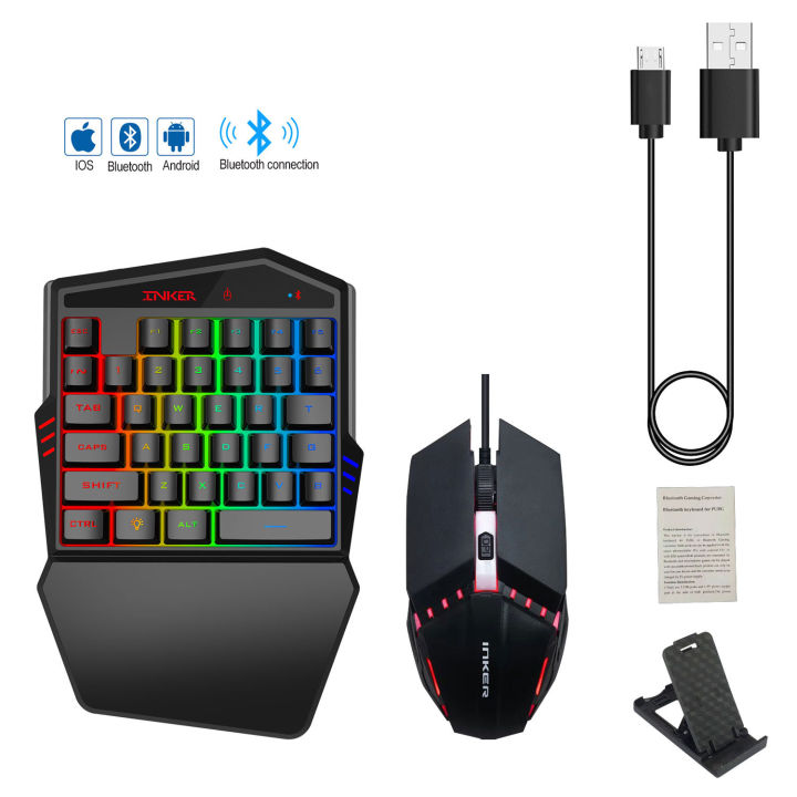 K99 mobile game built-in throne chip Bluetooth direct connection left-handed one-handed game small 35key keyboard and mouse set