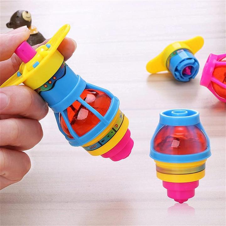 1PC Classic Spinning Tops Toy Funny Light Gyro Toy Hand Push Down Spinner Top Flash Gyro Kids Boy Birthday Gift Children