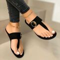 Women Slippers Clip Toe Flat Sandals Summer T Tied Ladies Shoes Beach Casual Woman Flip Flops Fashion Female PU Leather Footwear. 
