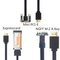EXP GDC Beast HDMI-compatible to NGFF M.2 A key Cable / Mini PCI-E /Expresscard Cable for Laptop External Graphics Card.