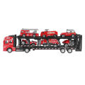 Construction Toys Cars, Multiple Parking Spaces Professional Alloy Material 32cm Car Carrier Truck for Boys for Decoration. 