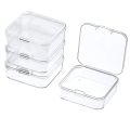 Small Clear Plastic Beads Storage Containers Box with Hinged Lid for Accessories,Crafts,Learning Supplies,Screws,Drills. 