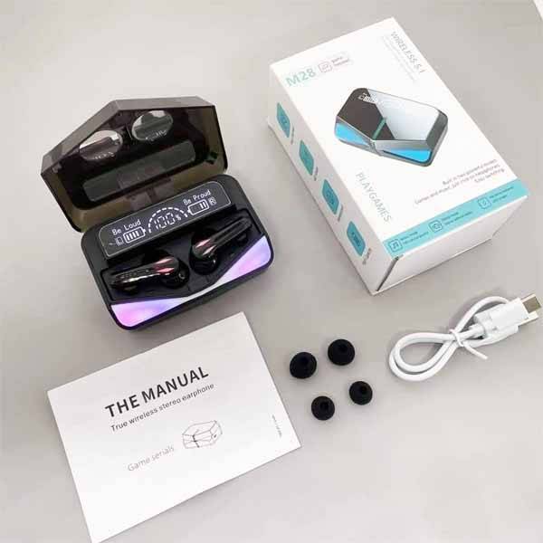 M28 TWS Gaming Headset Bluetooth 5.1V 45Ms Low Latency Wireless Earphone with Stereo Bluetooth Headphones Gamer Earbuds - Bluetooth Headphone