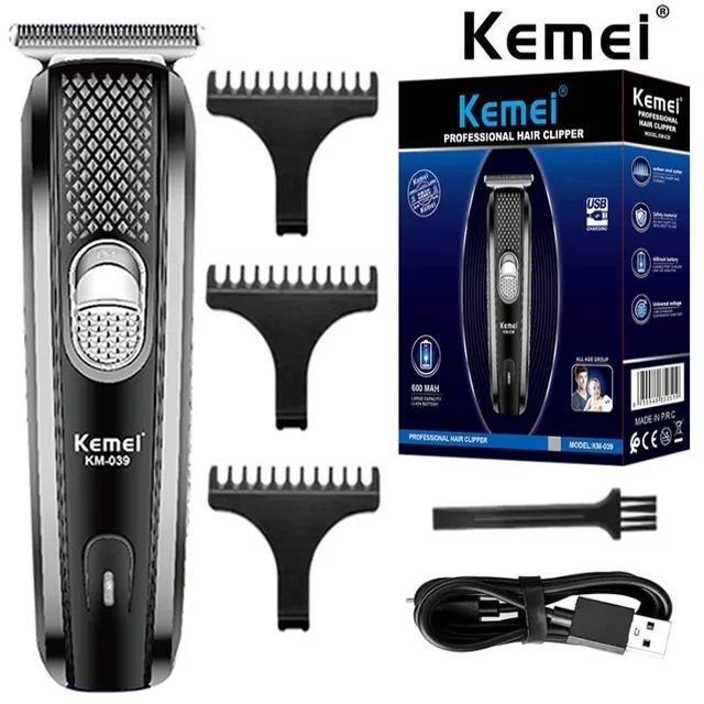 Kemei KM-039 Professional Hair Clipper For Men Edge Hair Trimmer Beard Grooming Electric Hair Cutting Machine Rechargeable Hairc