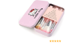 Hello Kitty Mini Makeup Brush Set of 7 Pieces With Cute Box - Pink.