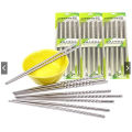 1 Pairs Stainless Steel Chopsticks Set Chinese Metal. 