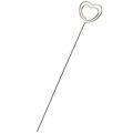 60 Pieces Metal Wires Memo Clip Note Card Holders Table Number Clip Photo Stand for Wedding Party Cake Decor, Round and Heart Shape, Silvery. 