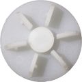 Mixer Grinder Heavy Nylon Coupler Motor and Jar - 6 Teeth White. 