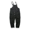2022 Men's Retro Designer Overalls Workwear Sling Korean Loose Wide Leg Jumpsuit Streetwear Solid Color Men's Clothing.