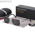 BARCUR Pilot Style Metal Frame Brand Sunglasses Men HD Polarized Women Shades Driving Sun Glasses Mirror UV400.