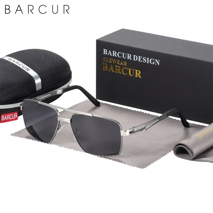 BARCUR%20Pilot%20Style%20Metal%20Frame%20Brand%20Sunglasses%20Men%20HD%20Polarized%20Women%20Shades%20Driving%20Sun%20Glasses%20Mirror%20UV400%20-%20Image%206