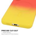 For Samsung Galaxy S23 5G ENKAY Hat-Prince MagSafe Rainbow Gradient Silicone Phone Case with Lens Film. 