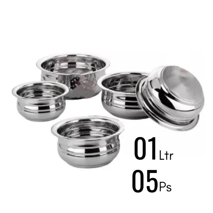Stainless%20Steel%20Hari/Induction%20Friendly%20Hari%20Set%20with%20Lid%20/%20Cooking%20Mini%20Hari%20-1000%20ml%20-%20Image%202
