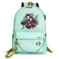 Demon Slayer Kimetsu No Yaiba Backpack Students School Bag Women Men Causal Travel Laptop Backpack With Charging USB Teenager. 