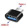 USB To Type-c OTG Adapter Data Connector For Xiaomi Redmi 9 9A 9C 9T Note 8 9 Pro Max 8T 9T 9S for Poco X3 Pro NFC F3 M3 Mi 9 SE. 