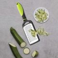 Lemon Zester & Cheese Grater - Cheese, Lemon, Ginger, Garlic, Vegetables, Fruits - Stainless Steel Protective Cover, Dishwasher Safe -27" cm Flat (Green).