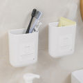 Stylish And Simple Wall-mounted Toothbrush Holder Toothpaste Razor Organizer Box No Perforated Teeth Cup Holder Bathroom Elegantly Decorated Everyday Moving Gifts.