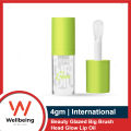 Beauty Glazed Big Brush Head Glow Lip Oil 4gm Ultra-Hydrating & Nourishing, Smooth Glossy Finish Lip Glow Oil, Shiny and Vegan Tinted Lip Gloss, Non-Sticky Formula. 