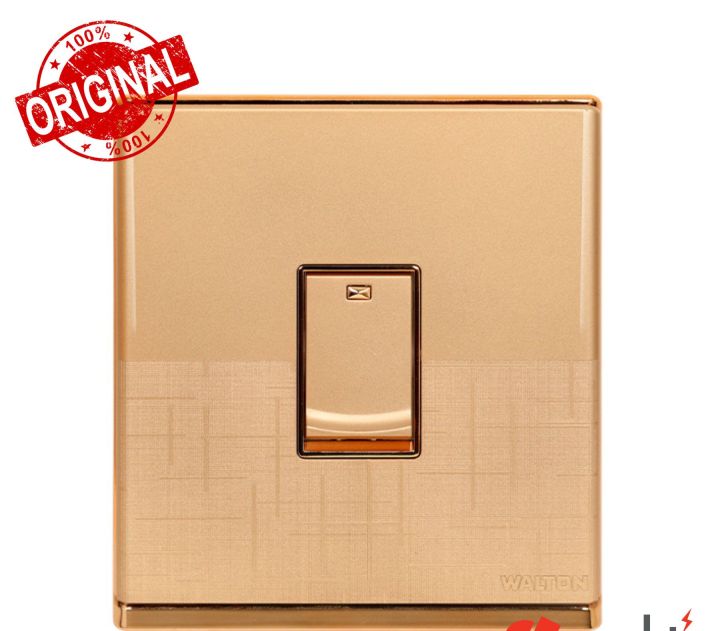 WALTON FIONA GOLD Series 10A One Gang Switch Socket 1Gang