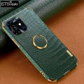 Phone case Tecno POP 8Pro Soft Case Crocodile Pattern Texture Leather Handphone Shockproof adsorb Ring Back cover Tecno POP 8 Pro case.