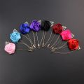 Men's Suit Brooch MEN and WOMEN Rose Flower Coat Pin with Chain.