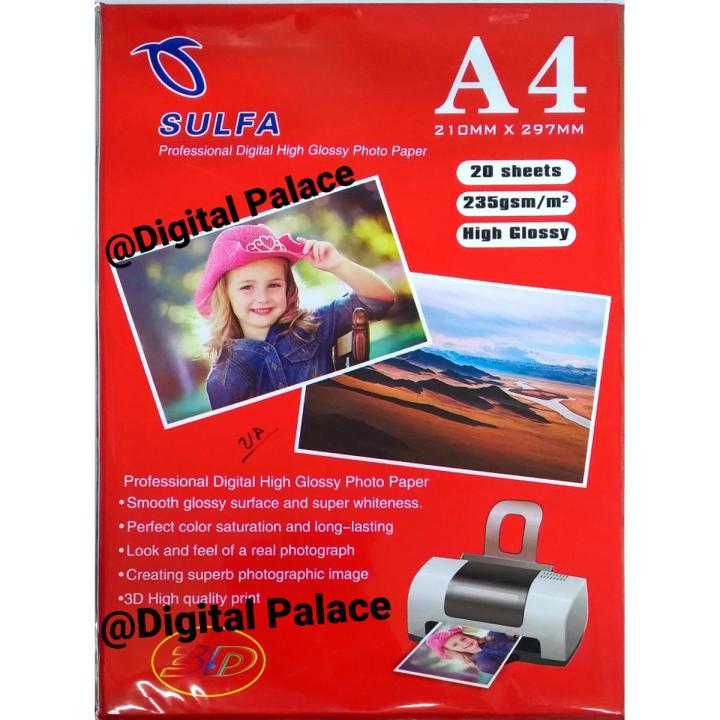 Sulfa Photo Paper 235g Digital High Gloss New