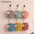 Hedgehog Hand Towel 2pcs Cute Hedgehog Fluff Ball Hand Towels Soft Absorbent Microfiber Chenille Towels with Hanging Rope Quick-drying Hand Towel Set Decorative Bathroom Hand Towel.