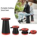 Portable Telescoping Camping Stool Seat For Fishing Hiking Traveling Outdoor Activities - Compact And Convenient Seating Solution. 